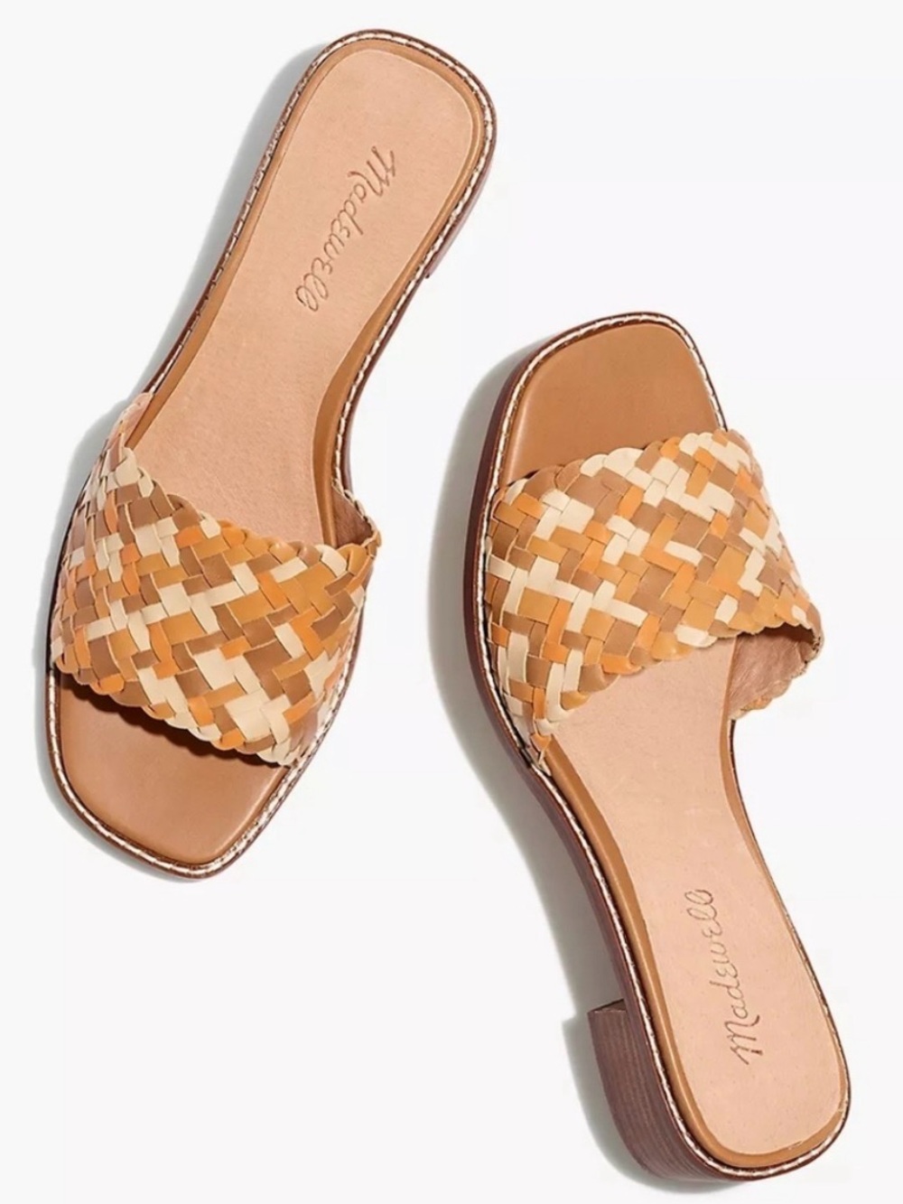 Madewell Open-Toe Mules in Vachetta Leather